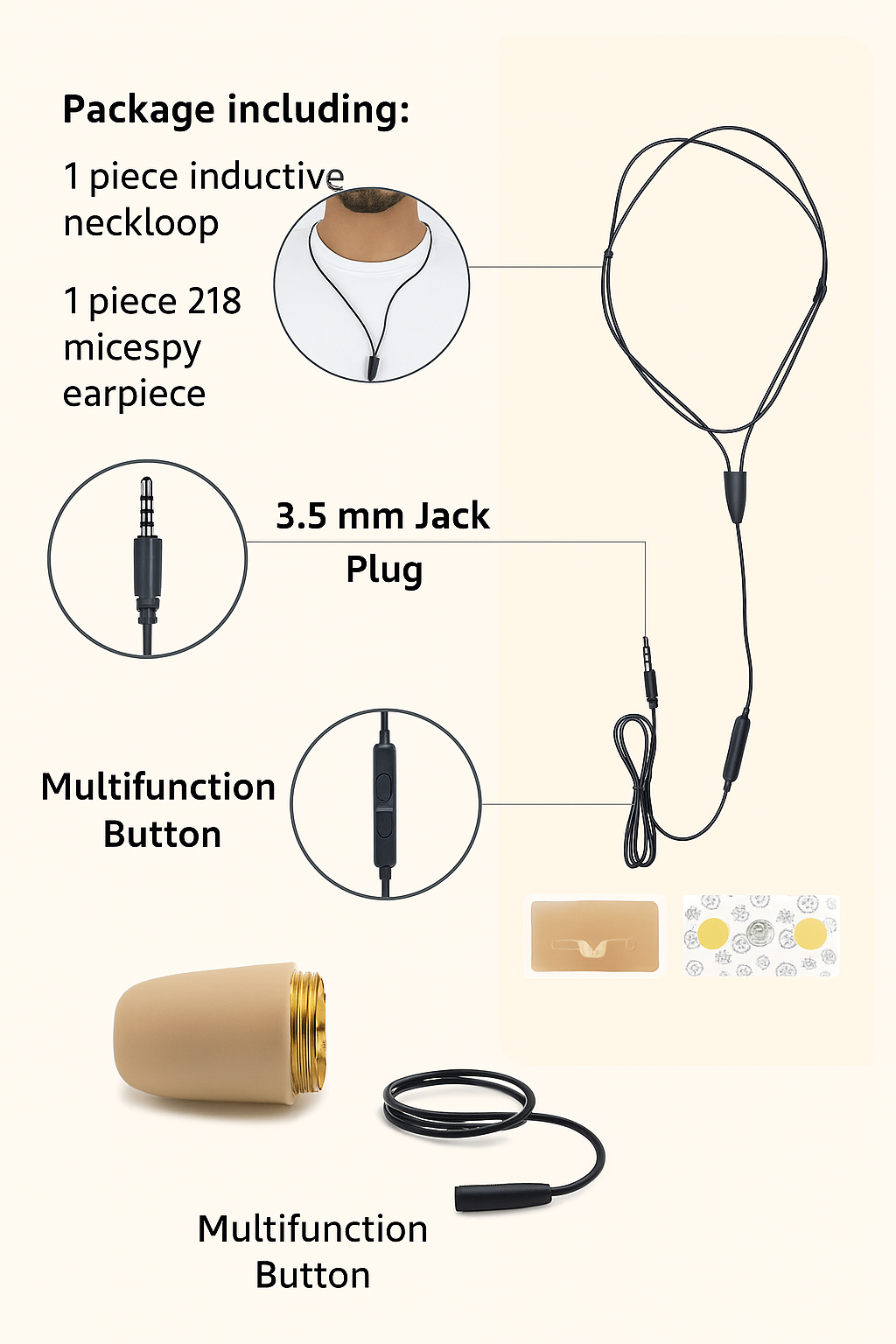 Mini Concealed Spy Earphone Earpiece