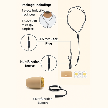 Hidden Mini Earpiece Headphone Set